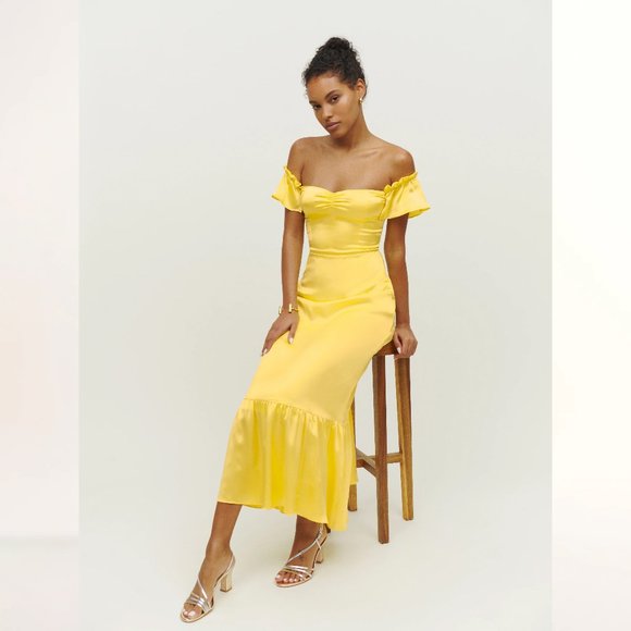 Reformation NWT Sianna Silk Dress size 0 Sold out - Picture 1 of 4